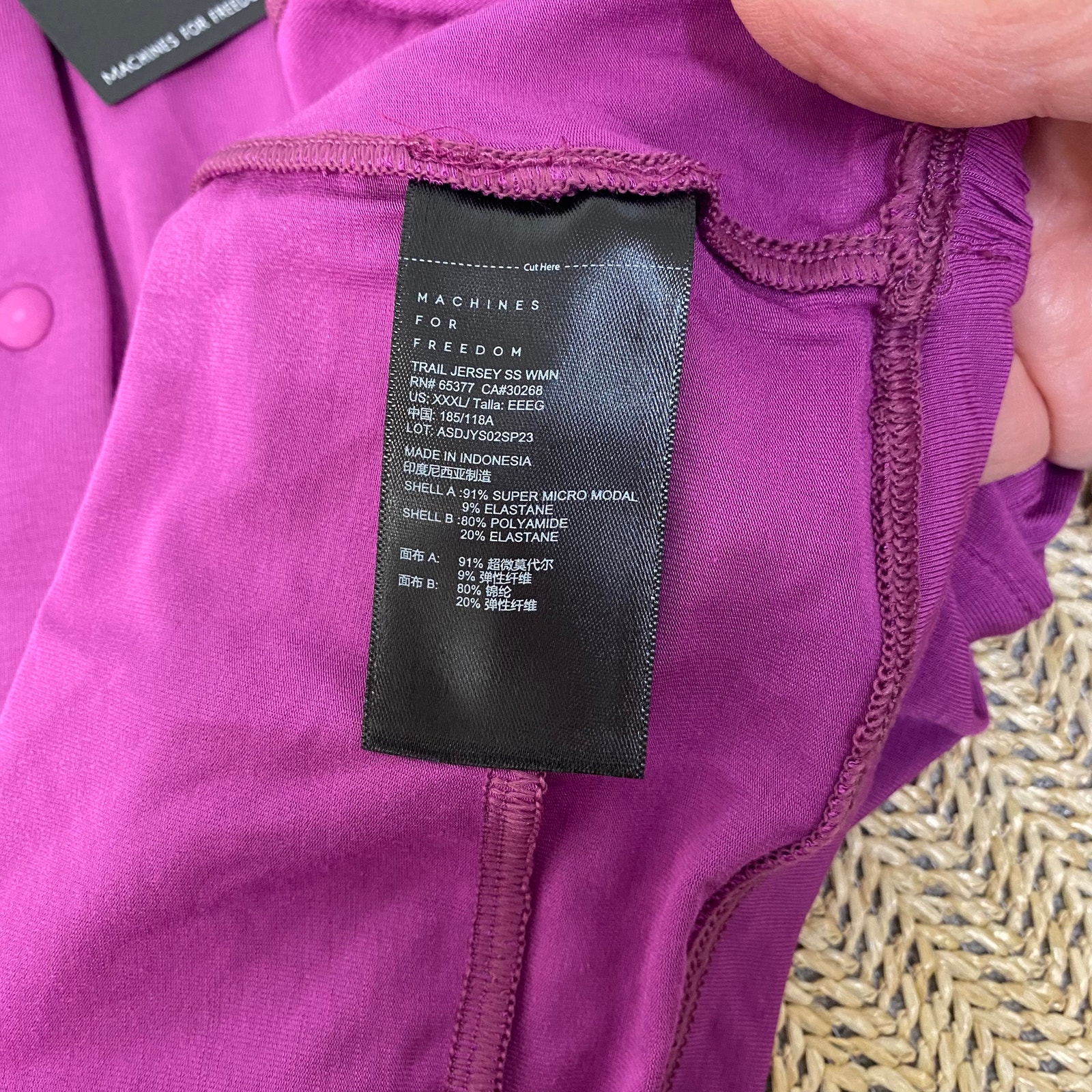 Machines For Freedom Womens Trail Jersey Nwt Plus Xxxl, Magenta, Cycling Shirt — image 5 of 5